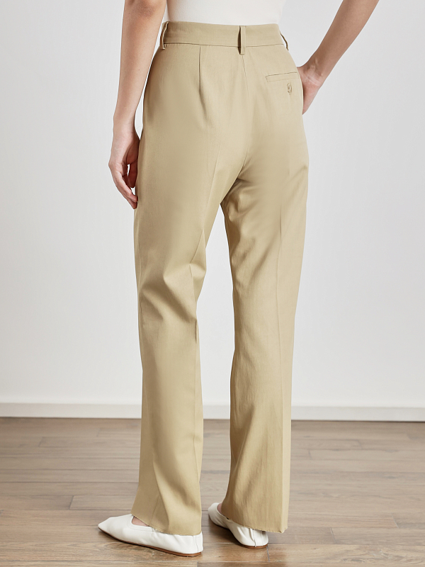 брюки Max Mara PALMIZI цвет бежевый