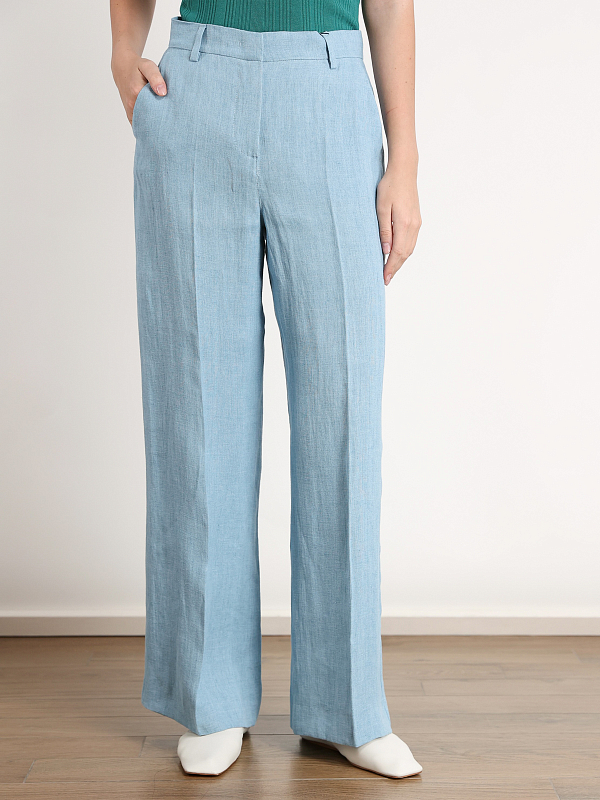 брюки Max Mara Weekend MALIZIA цвет голубой