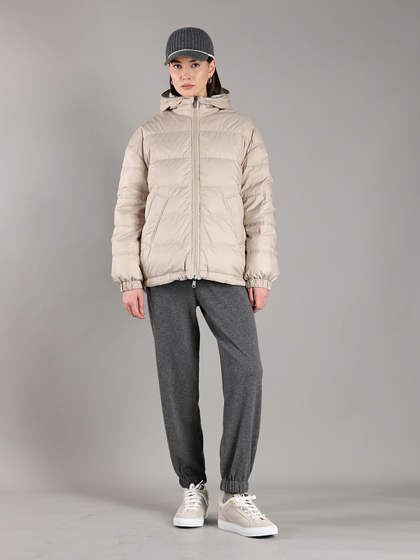 пуховик короткий Brunello Cucinelli ML1597861P цвет жемчужный