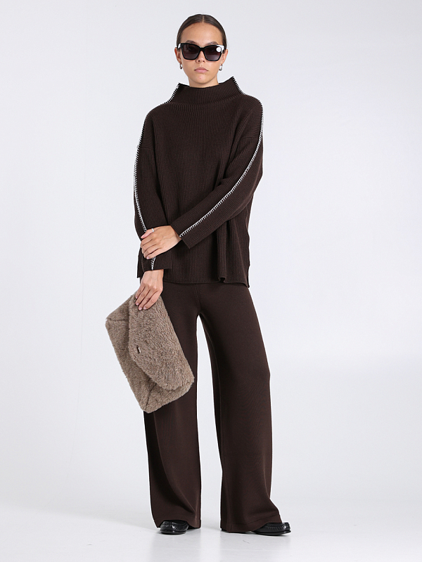 свитер Max Mara FANFARA цвет коричневый