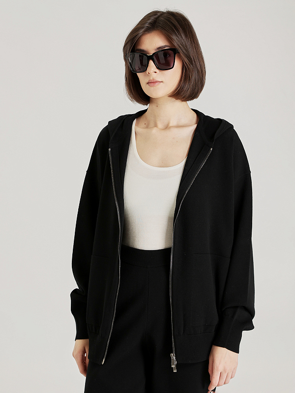 толстовка трикотажная Max Mara HALLE цвет черный