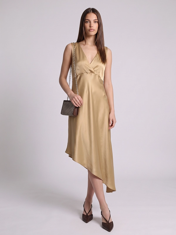 платье Max Mara LAZIO цвет бежевый