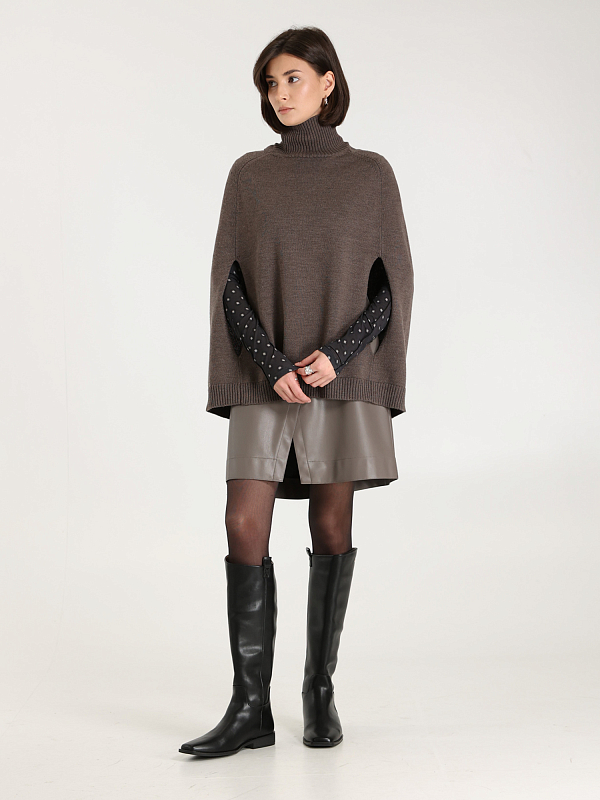 кейп Max Mara LEDA цвет шоколадный