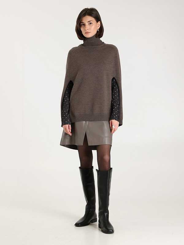 кейп Max Mara LEDA цвет шоколадный