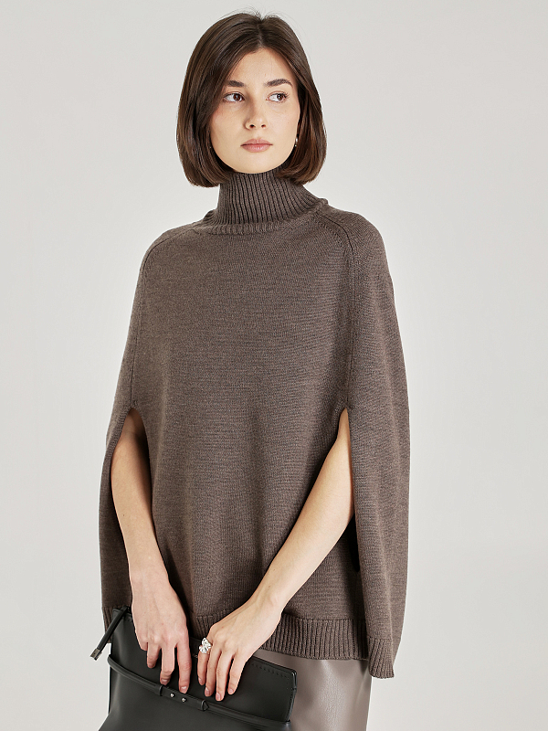 кейп Max Mara LEDA цвет шоколадный