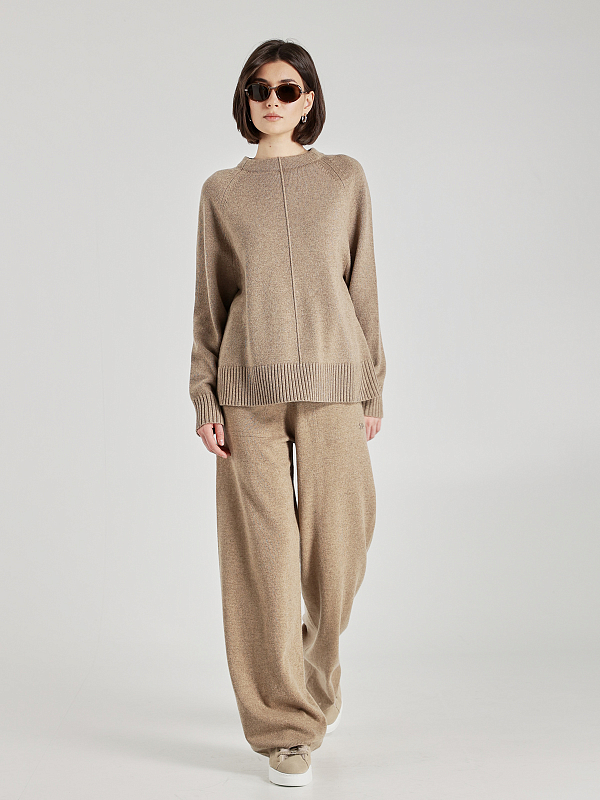 брюки трикотажные Max Mara RINO цвет бежевый