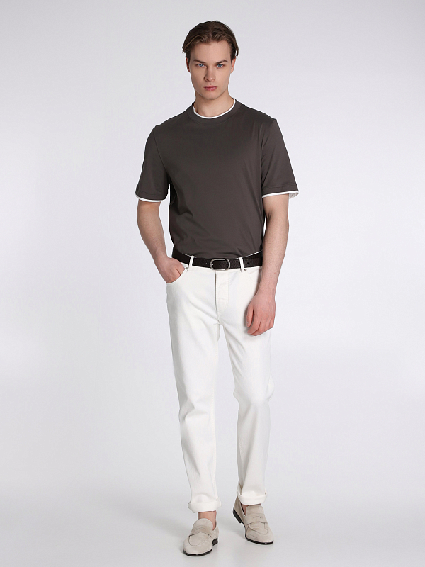 футболка Brunello Cucinelli M0B137427 цвет темно-коричневый