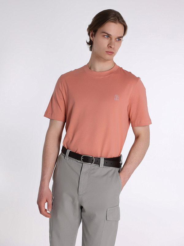 футболка Brunello Cucinelli M0B138440 цвет коралловый