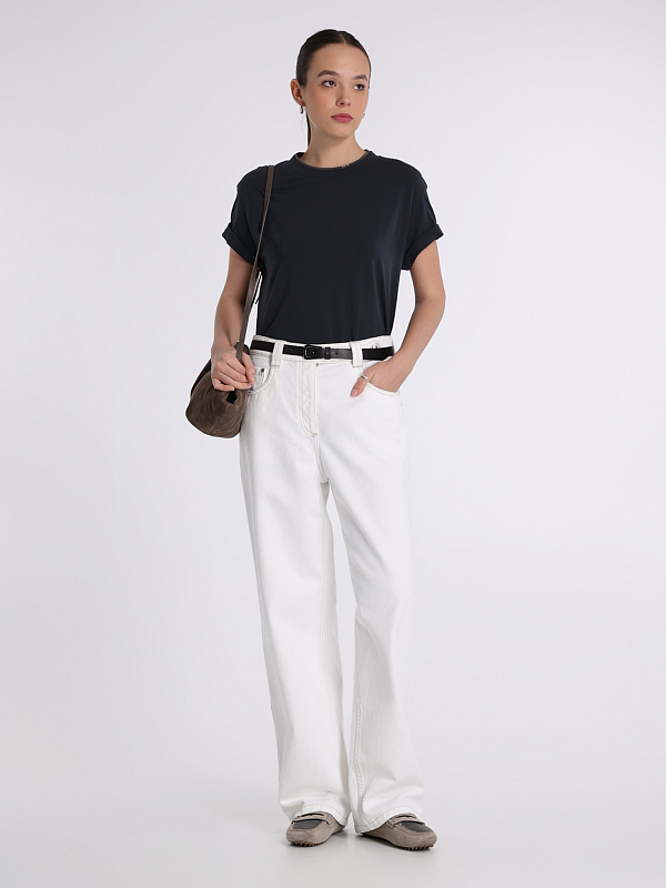 футболка Brunello Cucinelli M0T18BD200 цвет синий