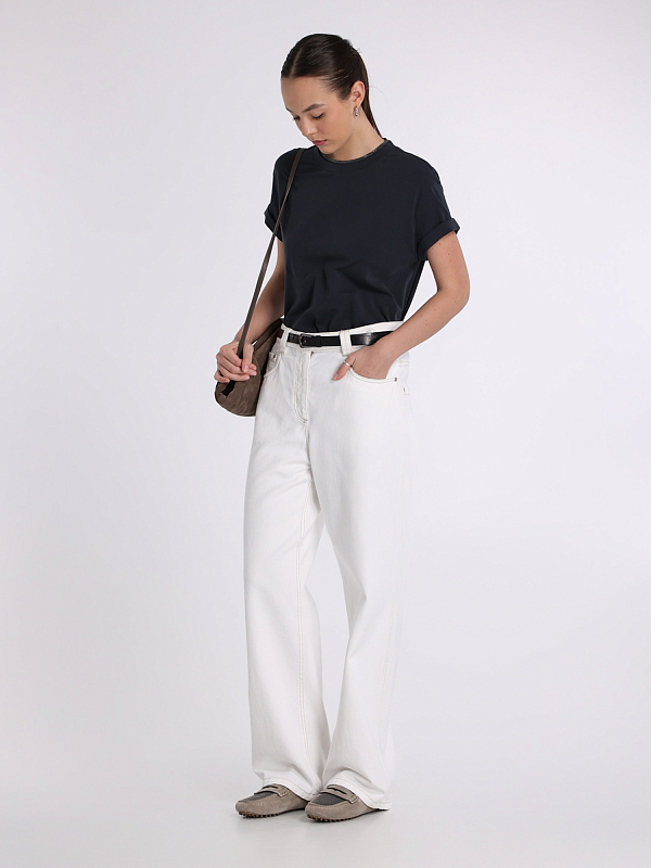 футболка Brunello Cucinelli M0T18BD200 цвет синий