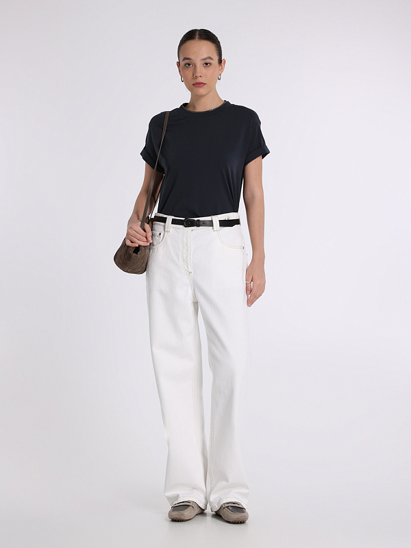 футболка Brunello Cucinelli M0T18BD200 цвет синий