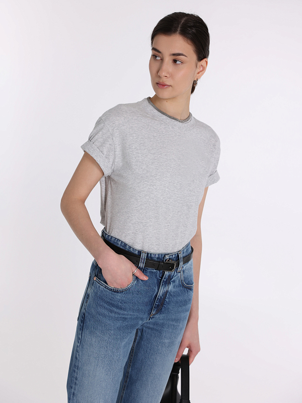 футболка Brunello Cucinelli M0T18BD200 цвет жемчужный