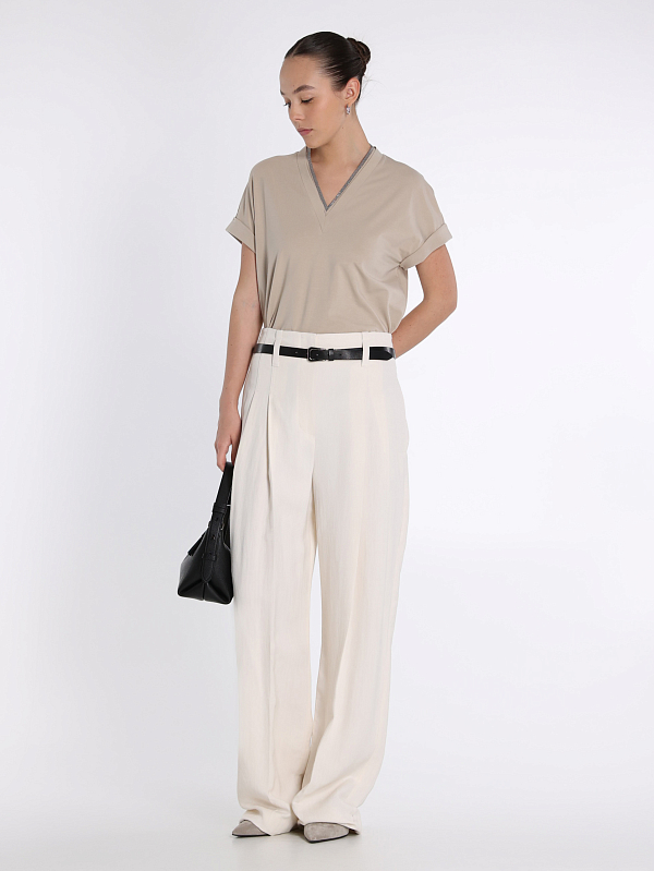 футболка Brunello Cucinelli M0T18BD222 цвет светло-бежевый