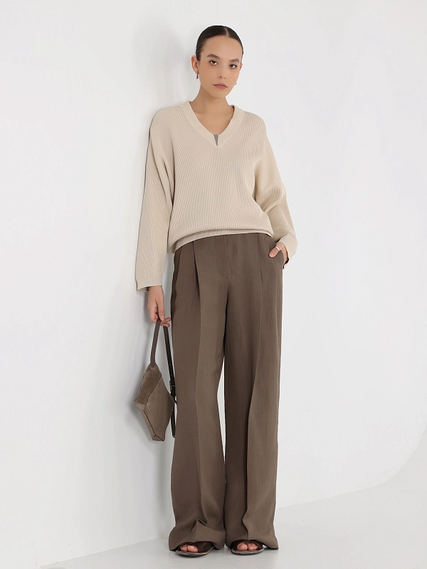 пуловер Brunello Cucinelli M19255002 цвет сливочный
