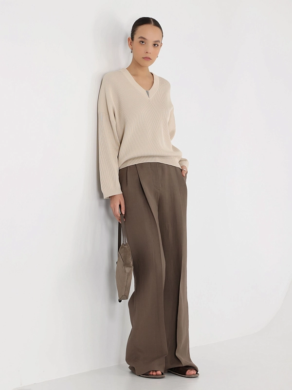 пуловер Brunello Cucinelli M19255002 цвет сливочный
