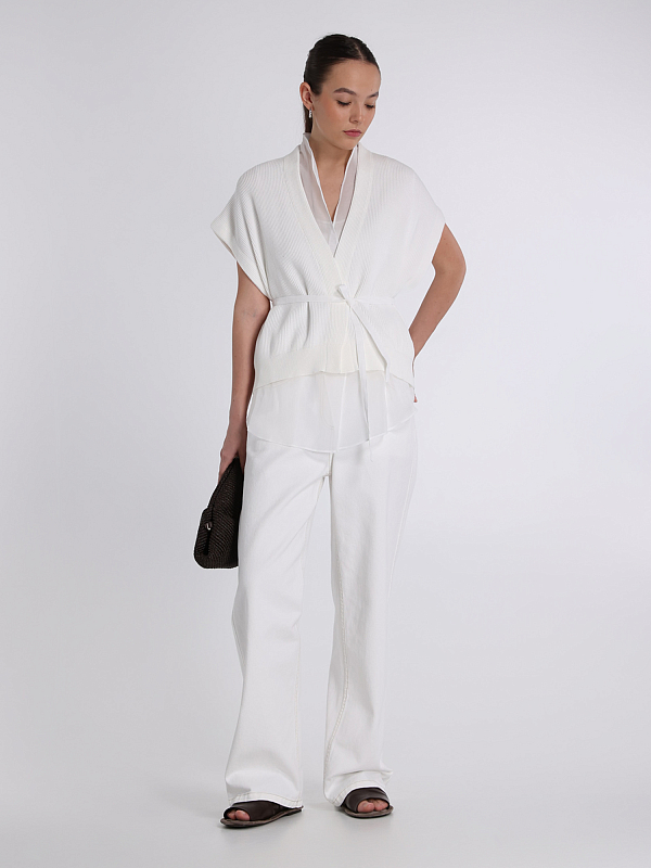 кардиган Brunello Cucinelli M19257716 цвет белый