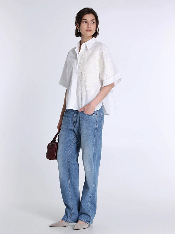 рубашка Brunello Cucinelli MA600RJ526 цвет белый
