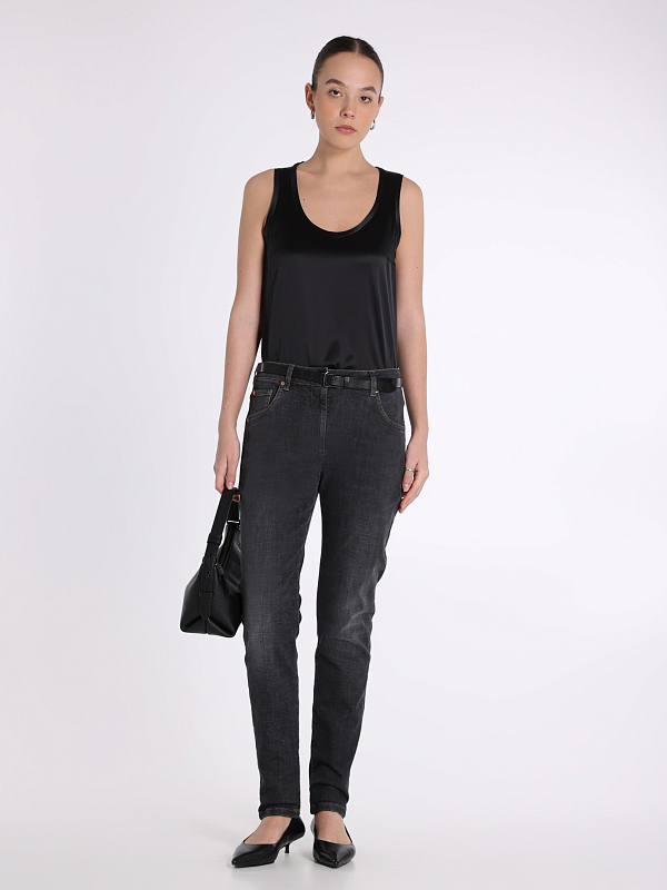 джинсы Brunello Cucinelli MB065P5679 цвет черный