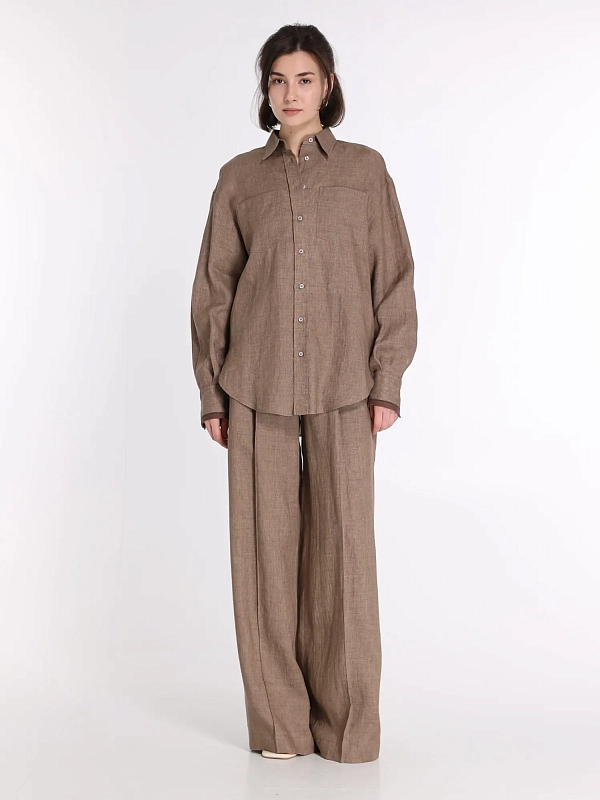 брюки Brunello Cucinelli MM633P8843 цвет коричневый