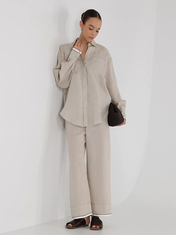 рубашка Brunello Cucinelli MM633RD646 цвет светло-бежевый