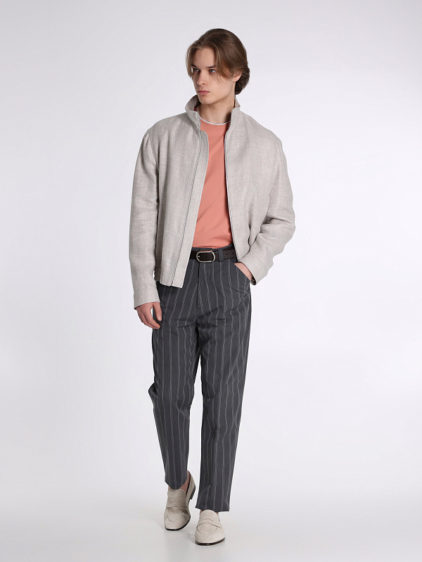 брюки Brunello Cucinelli MR491H0660 цвет серый