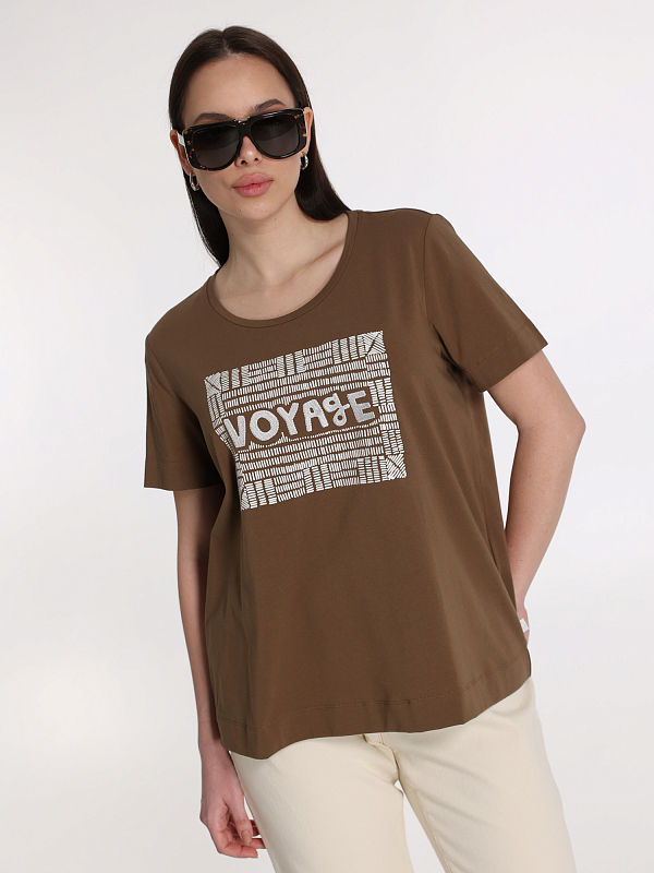 футболка Marina Rinaldi AXE цвет коричневый