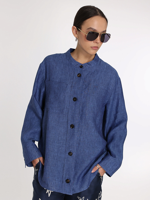 рубашка Max Mara DELFY цвет синий