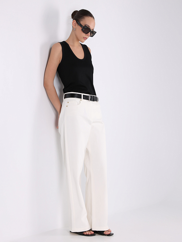 брюки Max Mara MARIANNA цвет белый