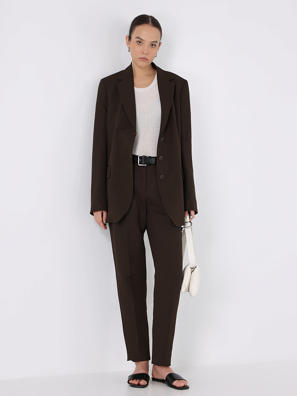 брюки Max Mara MINCIO цвет кофейный