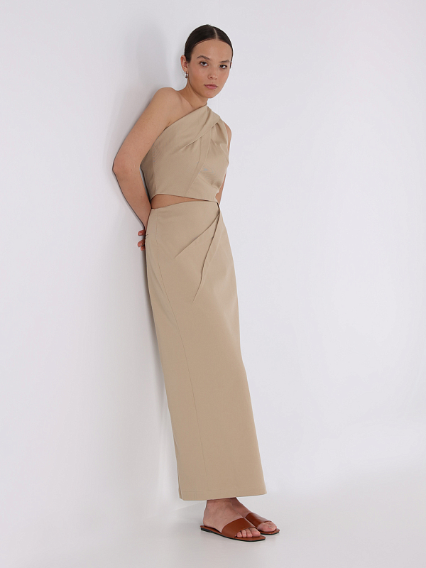 платье Max Mara NIEVO цвет бежевый