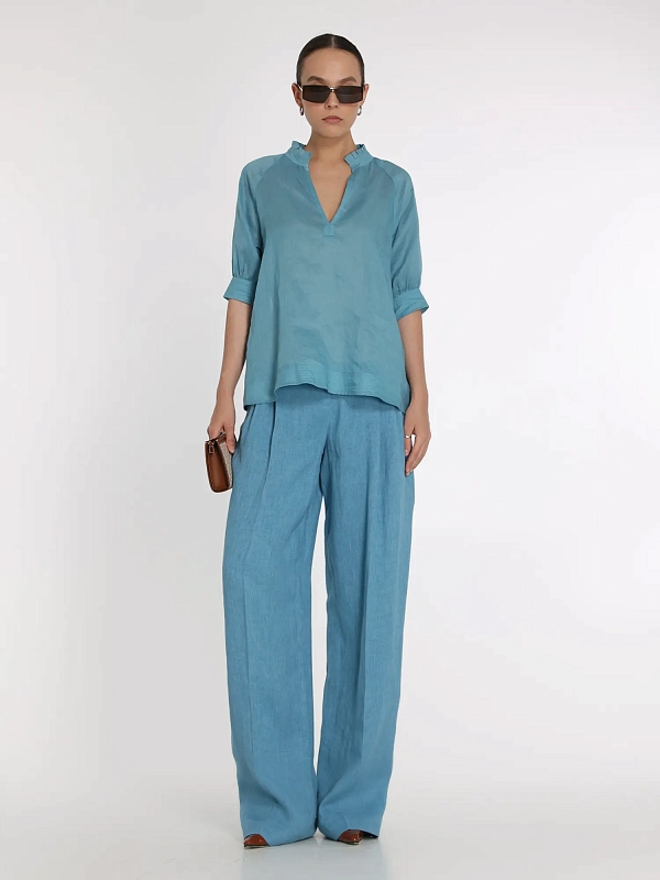 блузка Max Mara ORVIETO цвет голубой