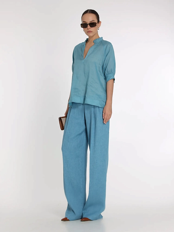 блузка Max Mara ORVIETO цвет голубой