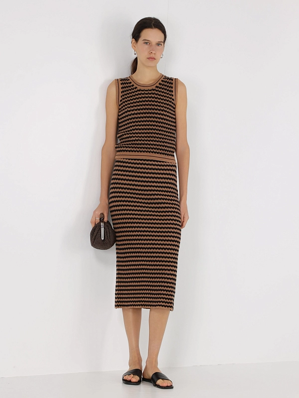 юбка трикотажная Max Mara Weekend BRENTA цвет кэмэл