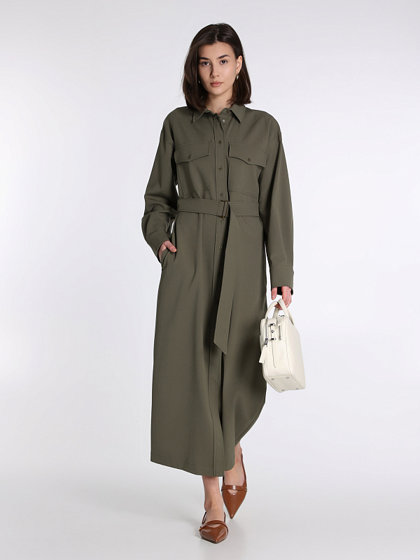 платье Max Mara Weekend CLOWN цвет хаки