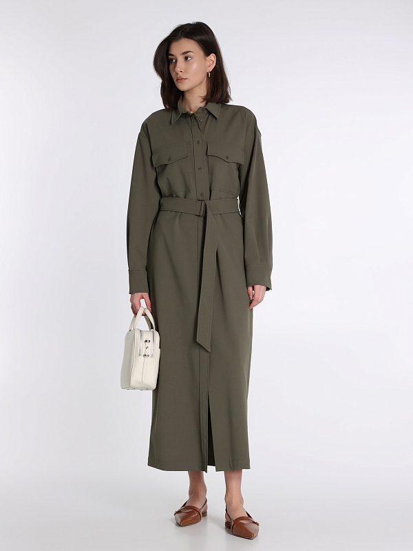 платье Max Mara Weekend CLOWN цвет хаки