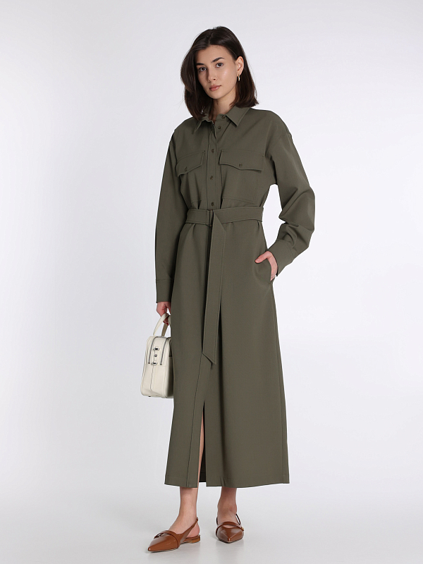 платье Max Mara Weekend CLOWN цвет хаки