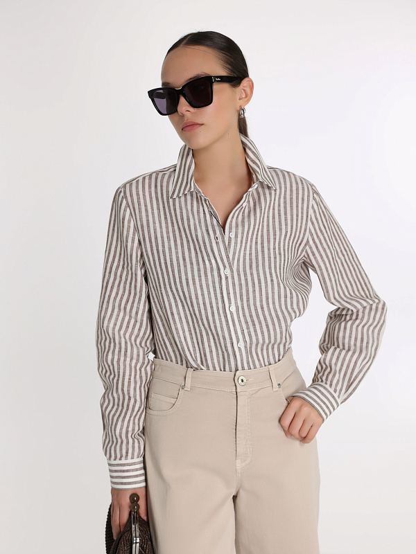 рубашка Max Mara Weekend JOSEF цвет кофейный
