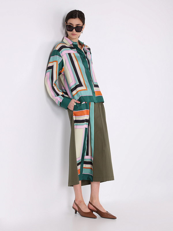 юбка Max Mara Weekend LALLO цвет хаки