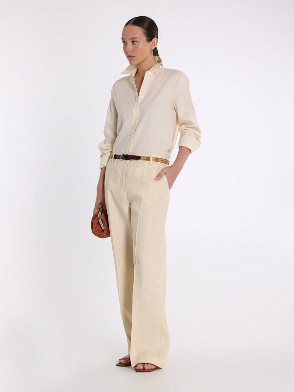 брюки Max Mara Weekend MALIZIA цвет молочный