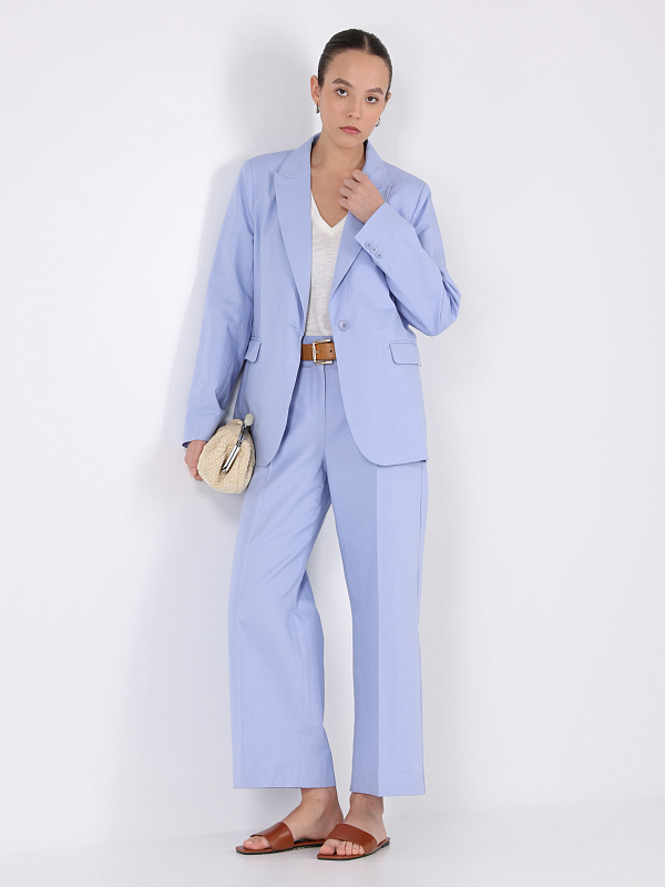 брюки Max Mara Weekend ZIRCONE цвет голубой