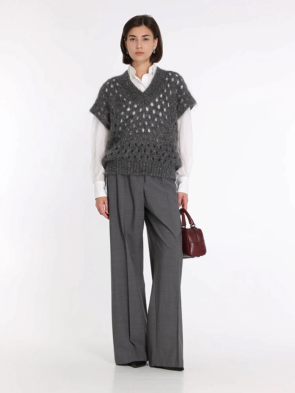 брюки Brunello Cucinelli M0W07P9002 цвет серый