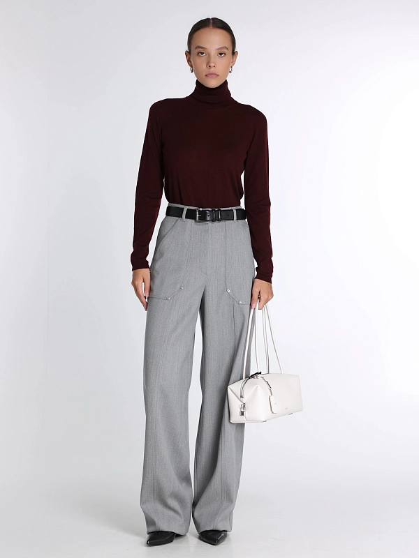 брюки Max Mara ABETAIA цвет серый