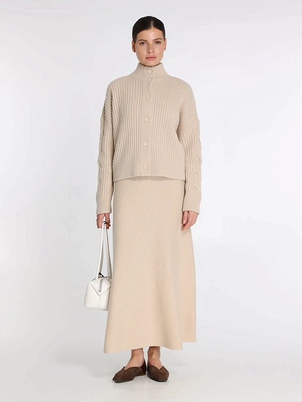 кардиган Max Mara AFELIO цвет бежевый