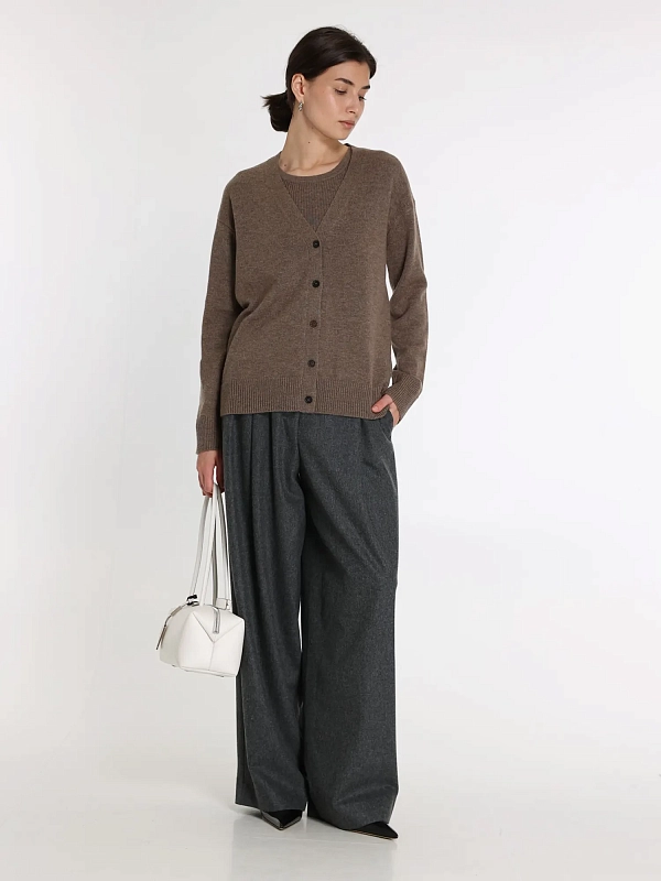 кардиган Max Mara CEDRO цвет ореховый