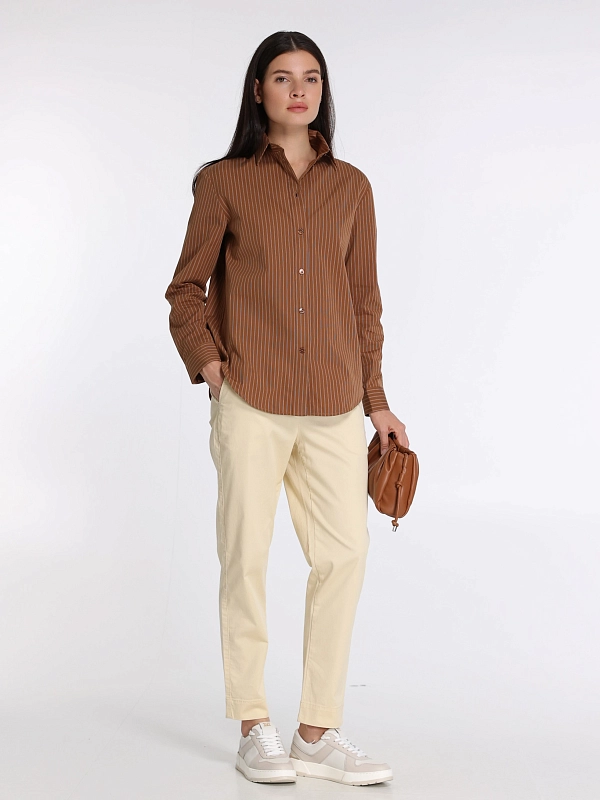 рубашка Max Mara EFFIGE цвет табачный
