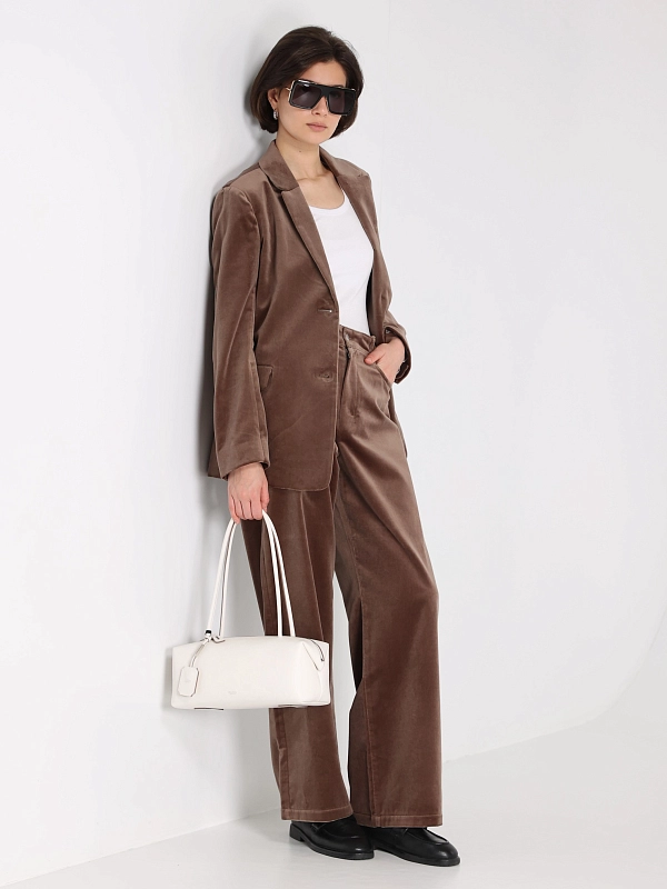 брюки Max Mara EIFFEL цвет коричневый