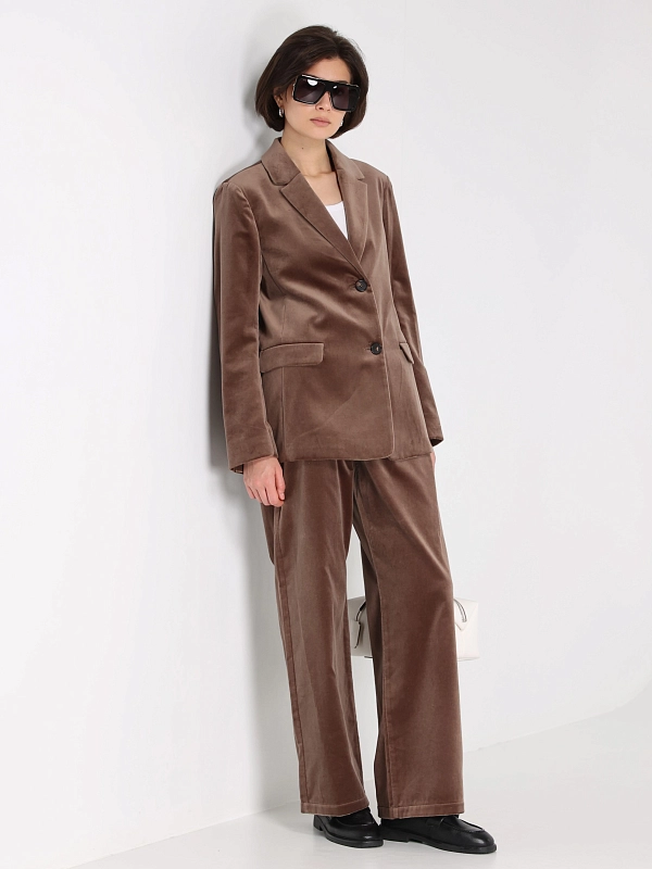 брюки Max Mara EIFFEL цвет коричневый