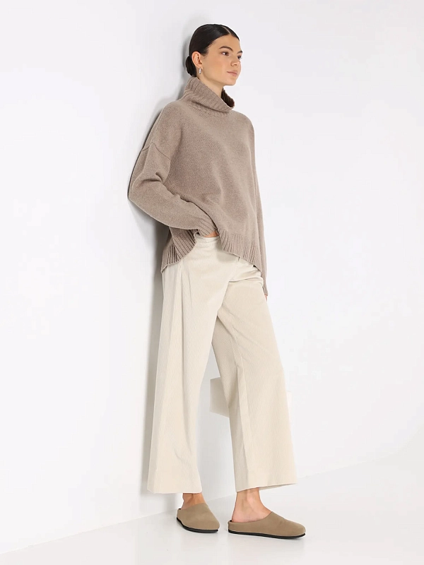 брюки вельветовые Max Mara ENEIDE цвет молочный