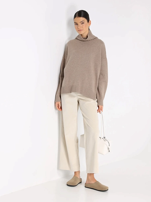 брюки вельветовые Max Mara ENEIDE цвет молочный