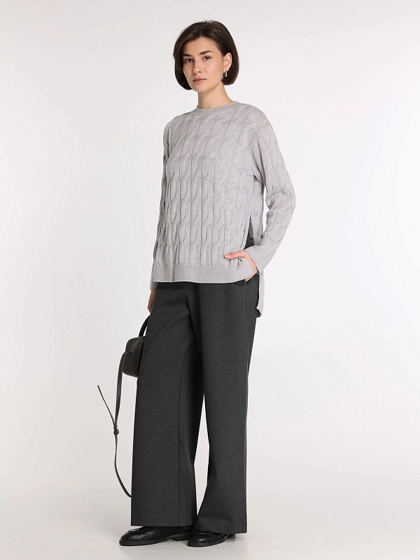 брюки Max Mara FALANGE цвет темно-серый